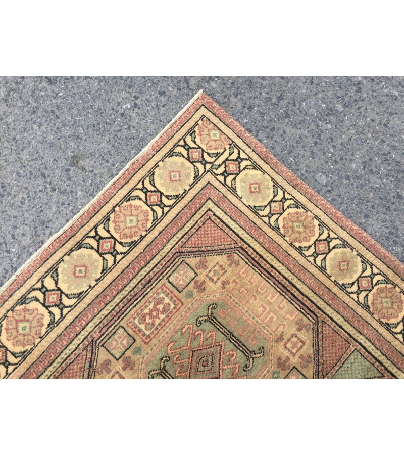 6x10 hand woven rug, wool geometric living room rug, 6'2 X 9'7 dining room rug