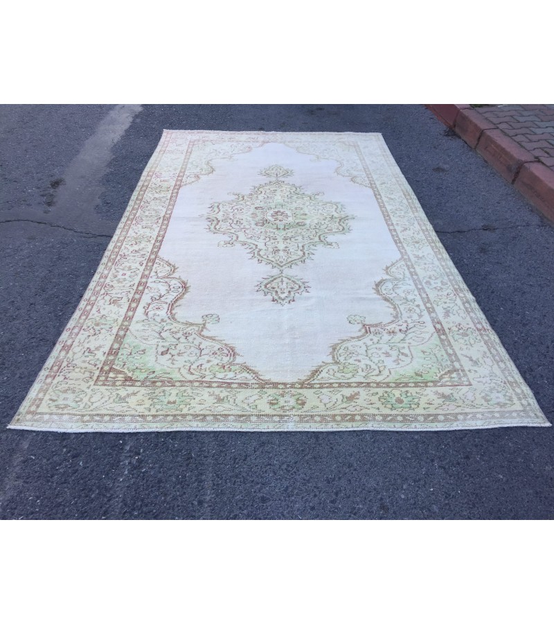 6x10 Area Rug , vintage Turkish rug ,living room rug, 6'2 X 10'1 handmade rug