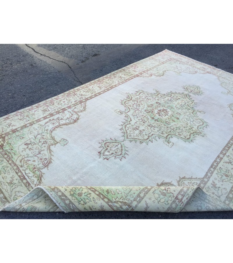 6x10 Area Rug , vintage Turkish rug ,living room rug, 6'2 X 10'1 handmade rug