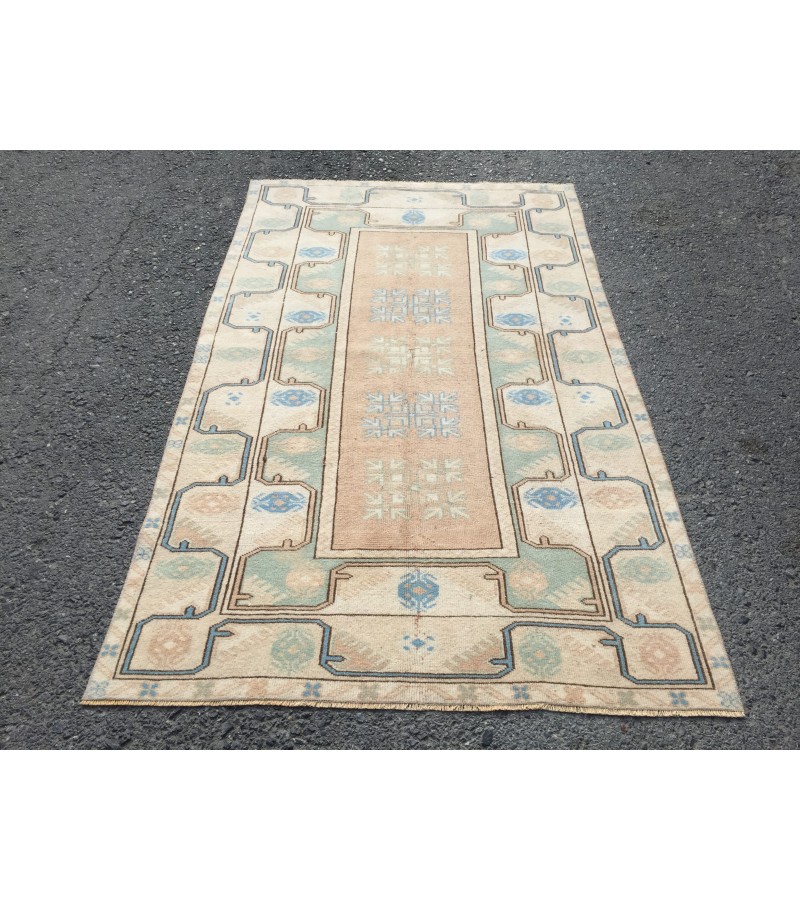 4x6 home decor rug, bedroom rug , geometric rug, kitchen rug, 3'10 X 6'4 Handmade rug