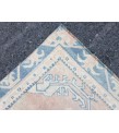 5x7 geometric Oushak rug, hand knotted rug ,70s rug , Repaired 4'10 X 6'9 rug for living room