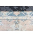 5x7 geometric Oushak rug, hand knotted rug ,70s rug , Repaired 4'10 X 6'9 rug for living room