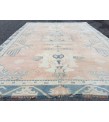5x7 geometric Oushak rug, hand knotted rug ,70s rug , Repaired 4'10 X 6'9 rug for living room