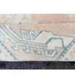5x7 geometric Oushak rug, hand knotted rug ,70s rug , Repaired 4'10 X 6'9 rug for living room