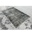 5x8 distressed rug, Area Rug , Black Turkish Rug ,4'6 X 7'8 Handmade Rug for living room