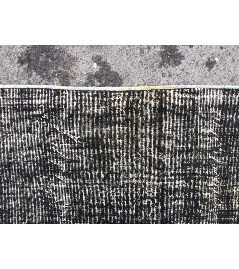 5x8 distressed rug, Area Rug , Black Turkish Rug ,4'6 X 7'8 Handmade Rug for living room