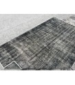 5x8 distressed rug, Area Rug , Black Turkish Rug ,4'6 X 7'8 Handmade Rug for living room