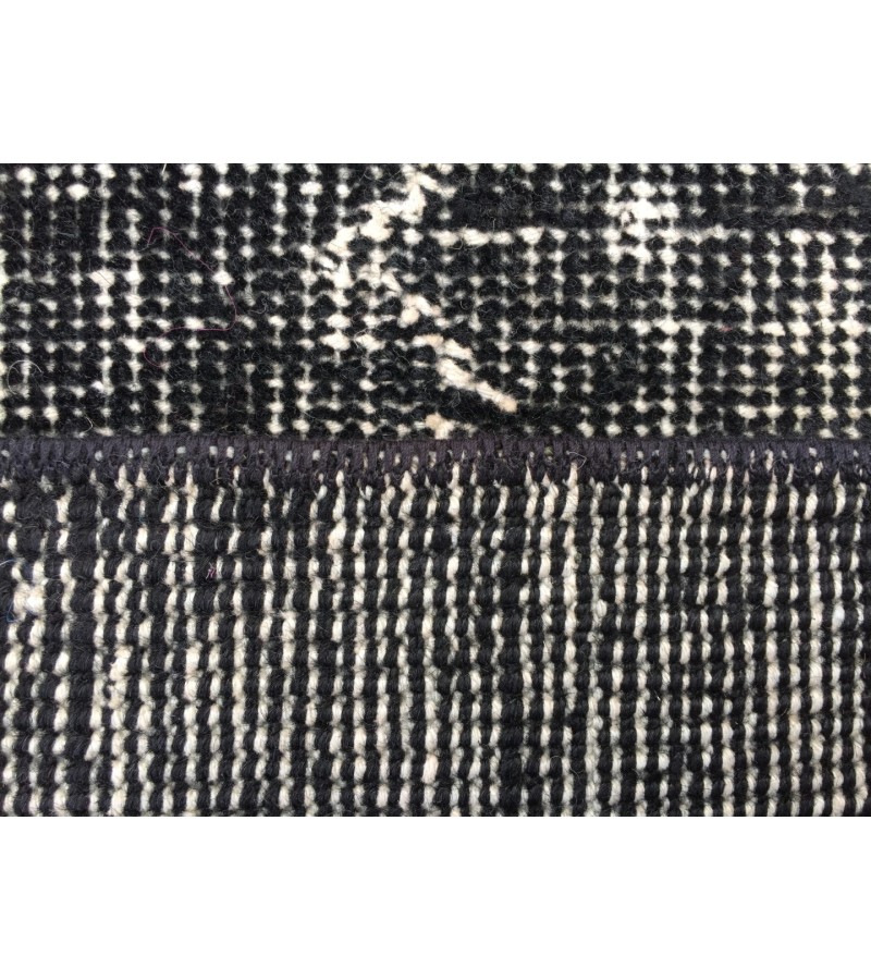 5x8 distressed rug, Area Rug , Black Turkish Rug ,4'6 X 7'8 Handmade Rug for living room