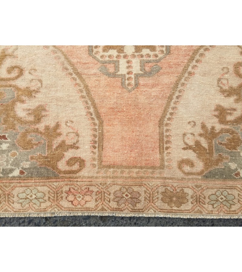 4x7 pastel retro rug, geometric bedroom rug, kitchen rug,4' X 7'3 Handmade rug