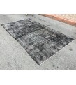 5x9 Black Grey Brown Turkish rug , wool rug, distressed rug, 5'4 X 8'11 Handmade Rug