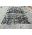 5x9 Black Grey Brown Turkish rug , wool rug, distressed rug, 5'4 X 8'11 Handmade Rug