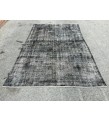5x9 Black Grey Brown Turkish rug , wool rug, distressed rug, 5'4 X 8'11 Handmade Rug