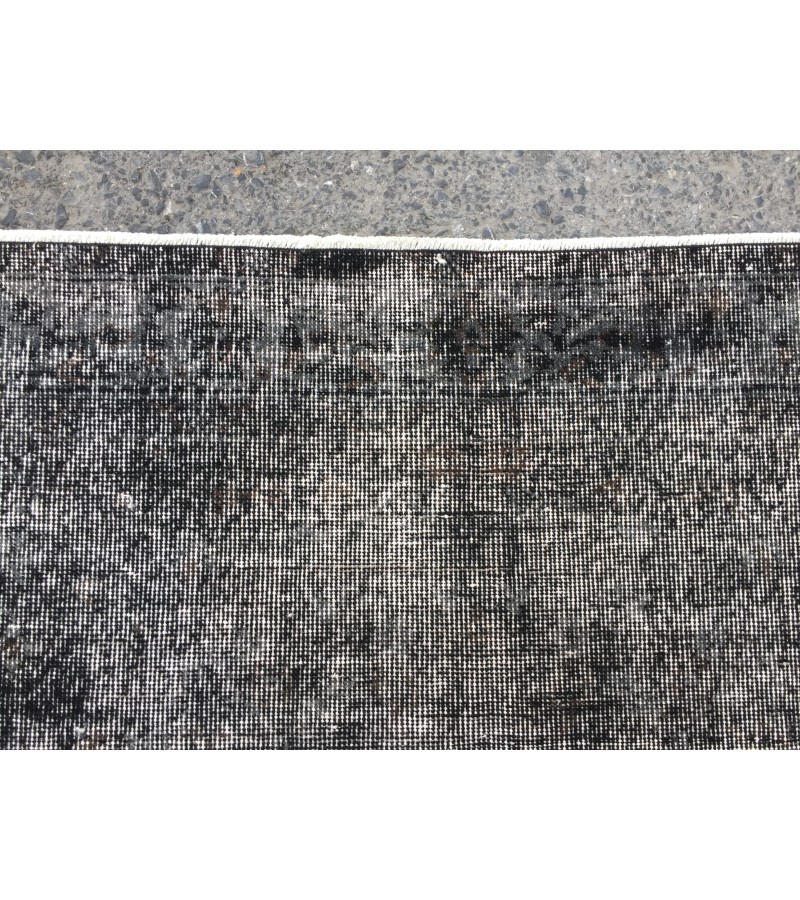 5x9 Black Grey Brown Turkish rug , wool rug, distressed rug, 5'4 X 8'11 Handmade Rug