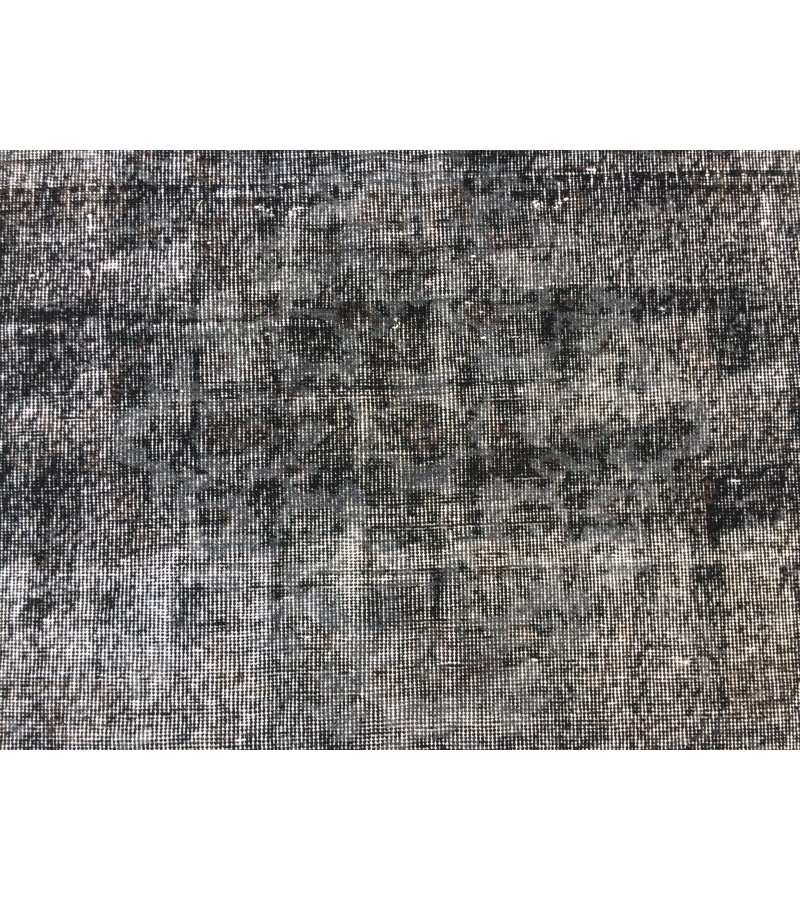 5x9 Black Grey Brown Turkish rug , wool rug, distressed rug, 5'4 X 8'11 Handmade Rug