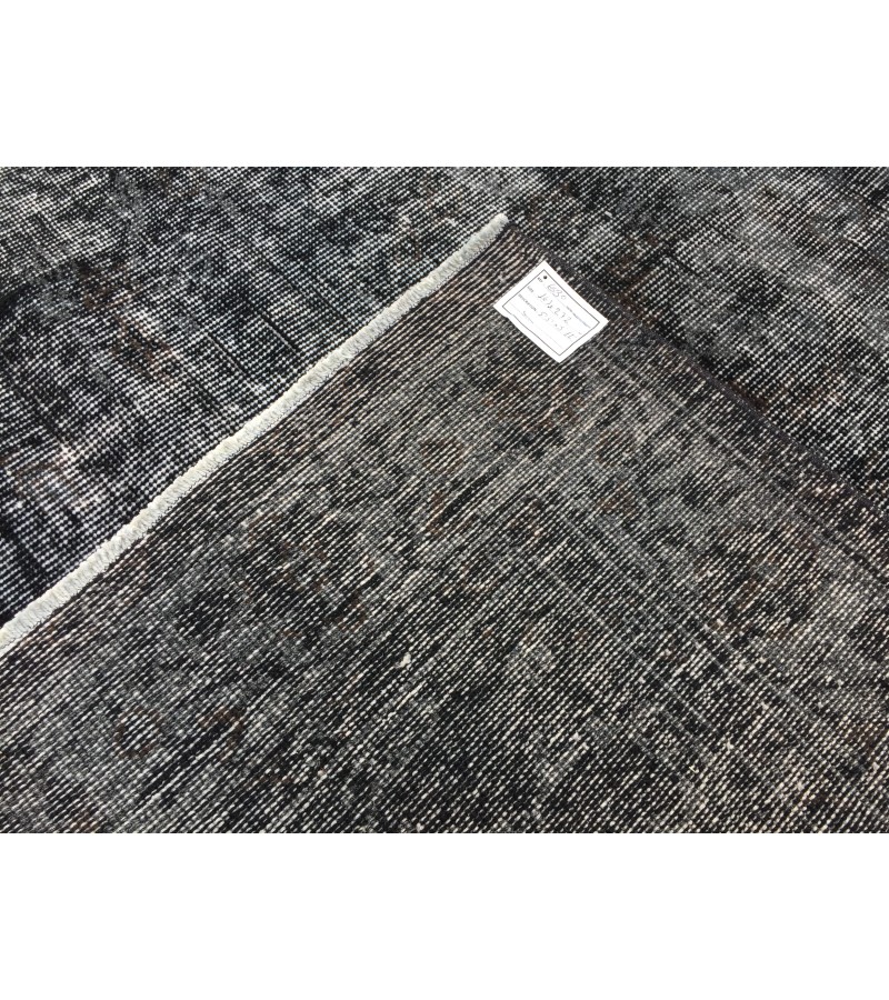 5x9 Black Grey Brown Turkish rug , wool rug, distressed rug, 5'4 X 8'11 Handmade Rug