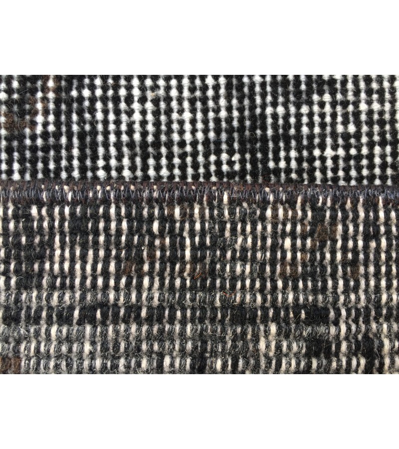 5x9 Black Grey Brown Turkish rug , wool rug, distressed rug, 5'4 X 8'11 Handmade Rug