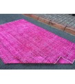 6x9 pink rug for living room, wool rug, pink rug, 5'8 X 8'10 woven rug