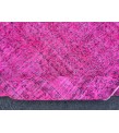 6x9 pink rug for living room, wool rug, pink rug, 5'8 X 8'10 woven rug