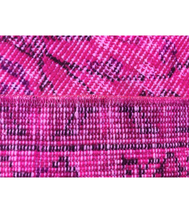 6x9 pink rug for living room, wool rug, pink rug, 5'8 X 8'10 woven rug