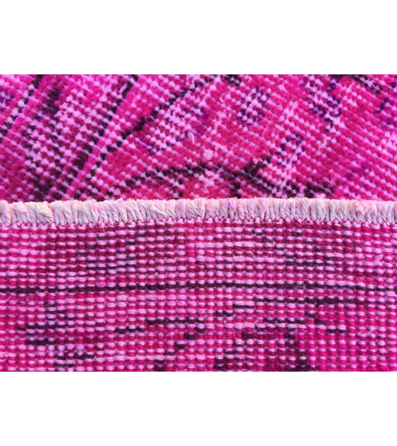6x9 pink rug for living room, wool rug, pink rug, 5'8 X 8'10 woven rug