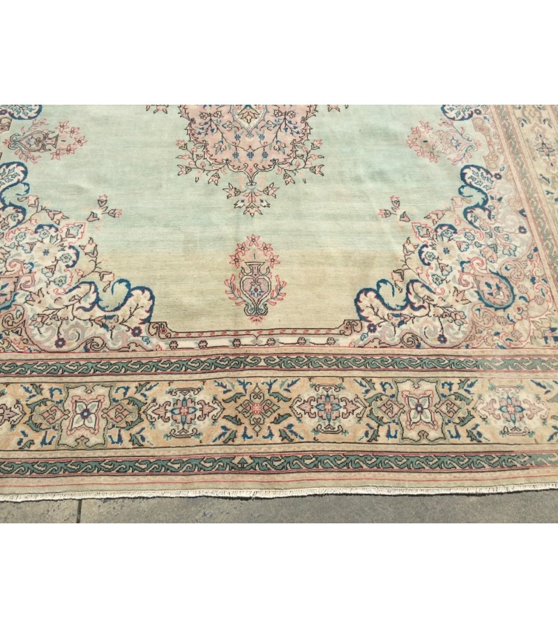 Oushak Rug , French Design Semi Vintage Turkish Rug 8'3 X 12'7 , Hand Knotted Luxury rug