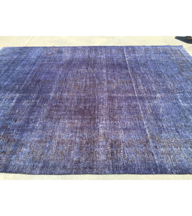 Oversized Purple rug 9x13 , Turkish rug, Vintage rug, 9'5 X 12'9 , Oushak rug, Area rug, Bohemian rug, Living room rug, Wool rug