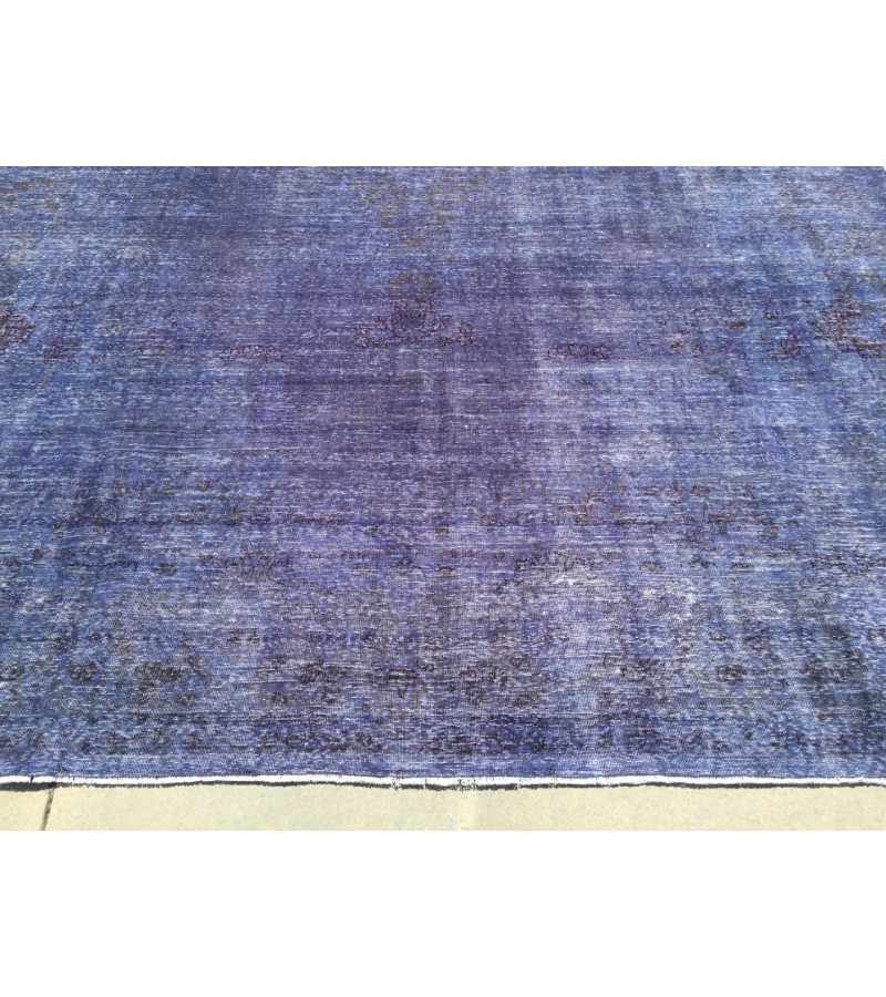 Oversized Purple rug 9x13 , Turkish rug, Vintage rug, 9'5 X 12'9 , Oushak rug, Area rug, Bohemian rug, Living room rug, Wool rug