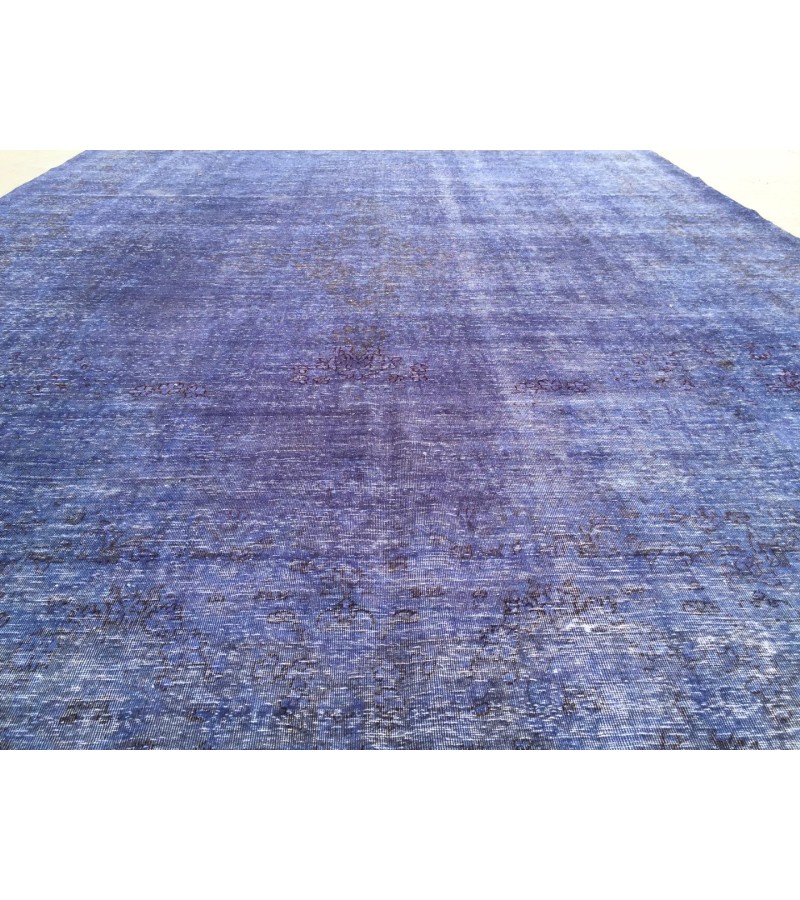 Oversized Purple rug 9x13 , Turkish rug, Vintage rug, 9'5 X 12'9 , Oushak rug, Area rug, Bohemian rug, Living room rug, Wool rug