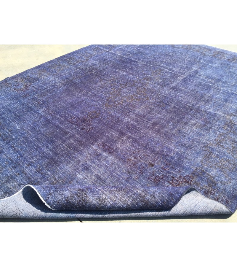 Oversized Purple rug 9x13 , Turkish rug, Vintage rug, 9'5 X 12'9 , Oushak rug, Area rug, Bohemian rug, Living room rug, Wool rug