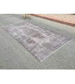 5x10 hand knotted grey rug, office rug, Turkish rug , 5'5 X 9'8 Handmade Rug