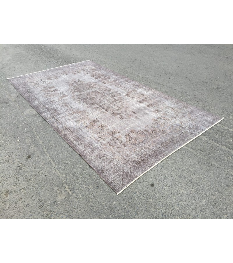 5x10 hand knotted grey rug, office rug, Turkish rug , 5'5 X 9'8 Handmade Rug