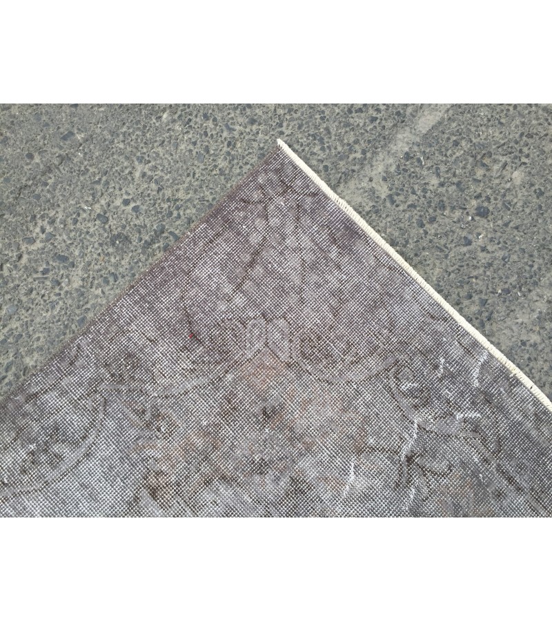 5x10 hand knotted grey rug, office rug, Turkish rug , 5'5 X 9'8 Handmade Rug