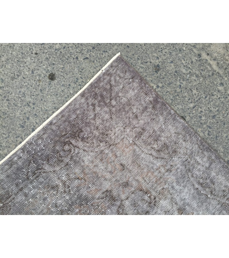 5x10 hand knotted grey rug, office rug, Turkish rug , 5'5 X 9'8 Handmade Rug