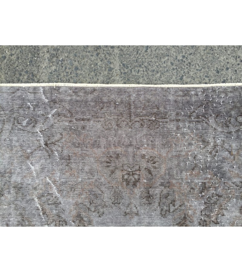 5x10 hand knotted grey rug, office rug, Turkish rug , 5'5 X 9'8 Handmade Rug