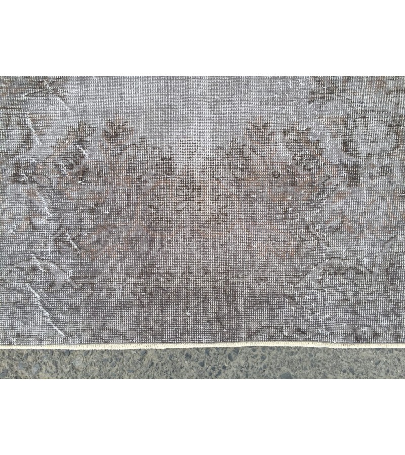 5x10 hand knotted grey rug, office rug, Turkish rug , 5'5 X 9'8 Handmade Rug