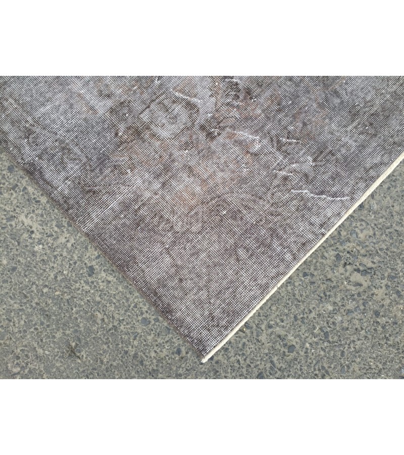 5x10 hand knotted grey rug, office rug, Turkish rug , 5'5 X 9'8 Handmade Rug