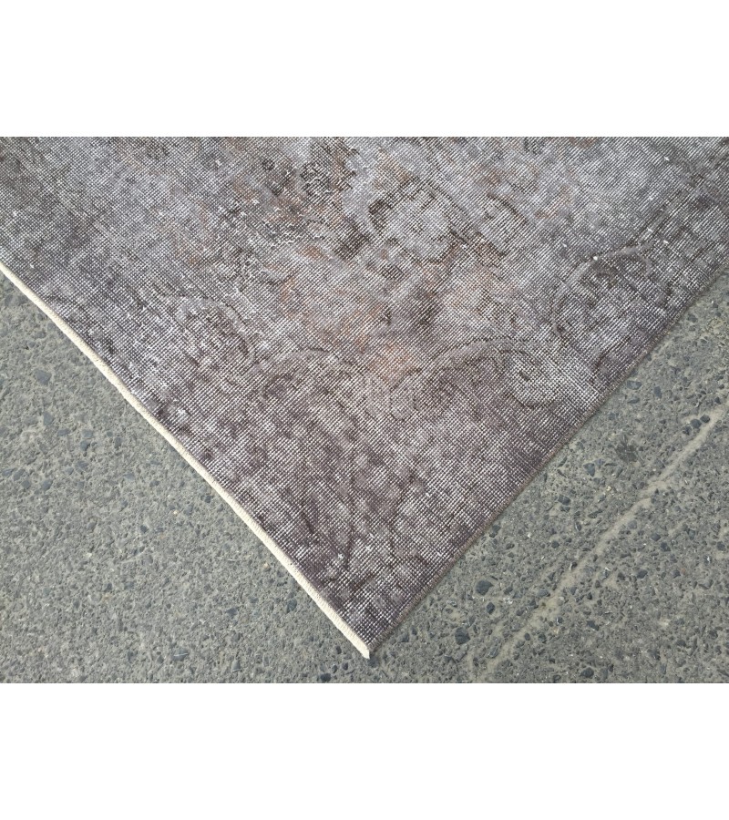 5x10 hand knotted grey rug, office rug, Turkish rug , 5'5 X 9'8 Handmade Rug