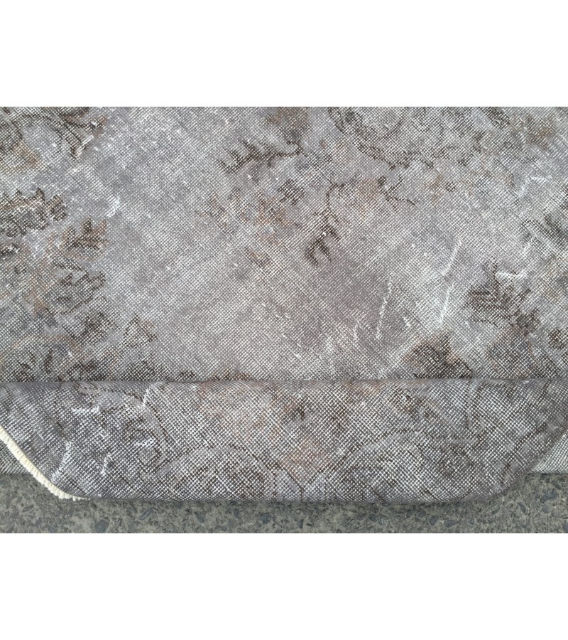 5x10 hand knotted grey rug, office rug, Turkish rug , 5'5 X 9'8 Handmade Rug