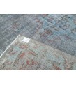 6x9 distressed bedroom rug , Handmade rug , vintage rug , 5'11 X 8'6 Grey Blue Rug