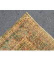 8x11 boho living room rug, distressed red yellow rug, 7'9 X 11'5 vintage area rug