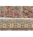 8x11 boho living room rug, distressed red yellow rug, 7'9 X 11'5 vintage area rug