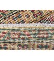 8x11 boho living room rug, distressed red yellow rug, 7'9 X 11'5 vintage area rug