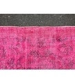 7x10 retro oriental rug, pink bedroom rug , 6'8 X 10'3 Handmade rug