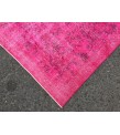 7x10 retro oriental rug, pink bedroom rug , 6'8 X 10'3 Handmade rug