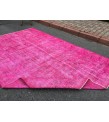 7x10 retro oriental rug, pink bedroom rug , 6'8 X 10'3 Handmade rug