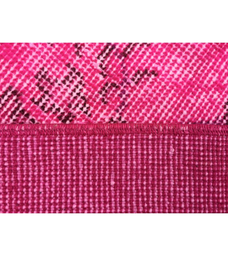 7x10 retro oriental rug, pink bedroom rug , 6'8 X 10'3 Handmade rug