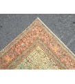 6x9 Turkish handmade rug, vintage rug, 6'3 X 9'1 Beige Orange Bedroom Rug 