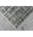 6x9 faded black rug, dark decor rug, distressed rug, 5'11 X 8'9 Handmade Rug