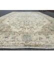 7x11 wool bedroom rug, beige green brown rug, woven Rug, 6'8 X 10'11 Area Rug