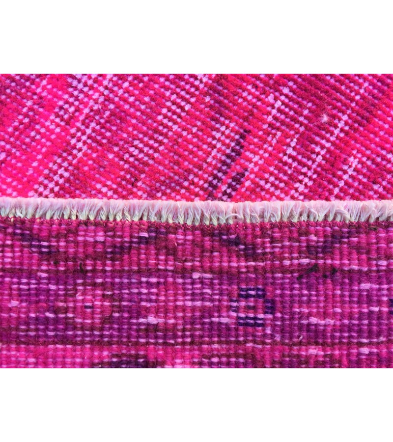 7x9 vintage pink rug, Boho Rug, 7'1 X 9'4 Handmade Rug, Faded Rug